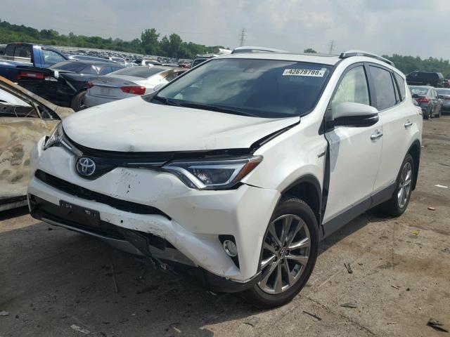 JTMDJREV7HD091571 - 2017 TOYOTA RAV4 HV LI WHITE photo 2