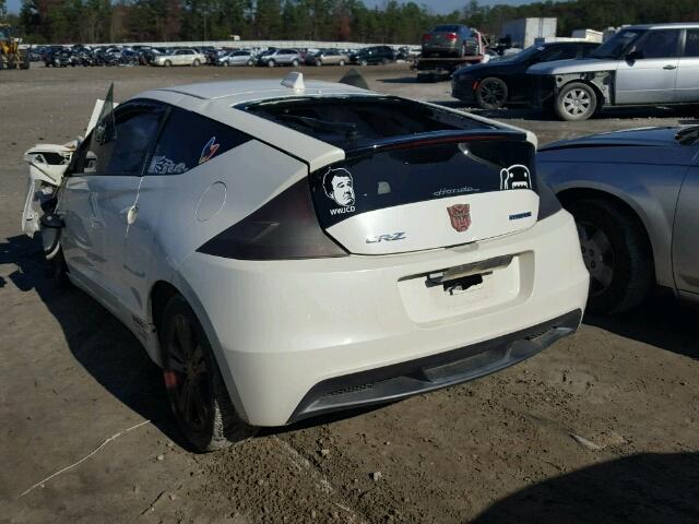 JHMZF1D65BS010023 - 2011 HONDA CR-Z EX WHITE photo 3