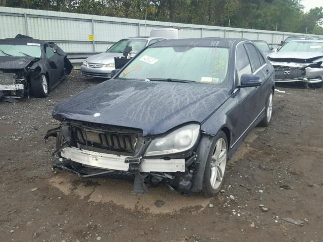 WDDGF8AB1EA945185 - 2014 MERCEDES-BENZ C 300 4MAT BLACK photo 2