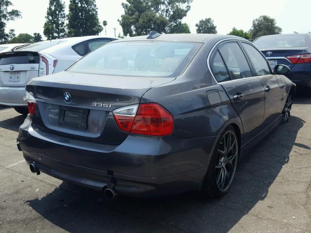 WBAVB73507PA89456 - 2007 BMW 335 I GRAY photo 4