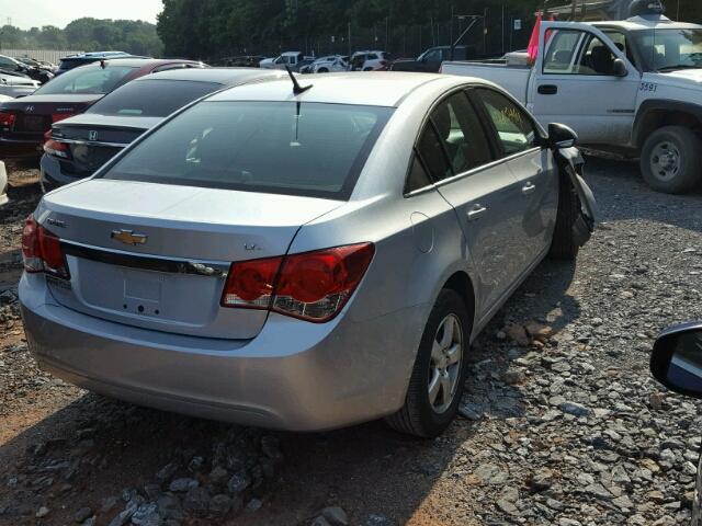 1G1PF5SC4C7391787 - 2012 CHEVROLET CRUZE LT SILVER photo 4