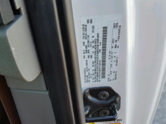 1FTEX1C80FFC36310 - 2015 FORD F150 WHITE photo 10