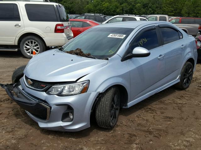 1G1JE5SB7H4143896 - 2017 CHEVROLET SONIC PREM BLUE photo 2