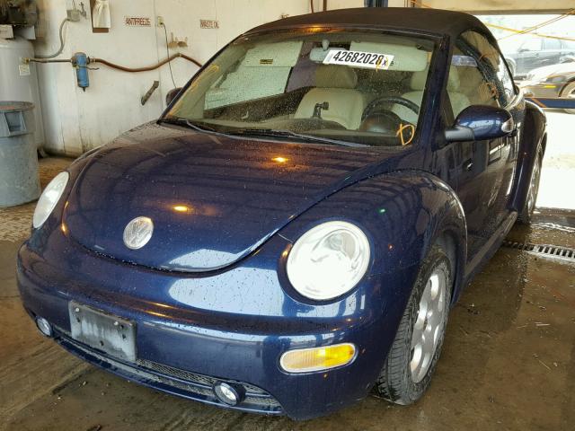 3VWCK21Y93M334064 - 2003 VOLKSWAGEN NEW BEETLE ლურჯი ფოტო 2