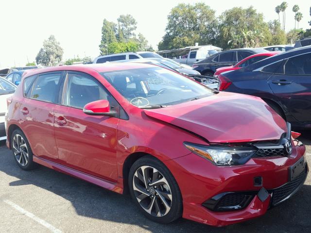 JTNKARJEXHJ549341 - 2017 TOYOTA COROLLA IM RED photo 1