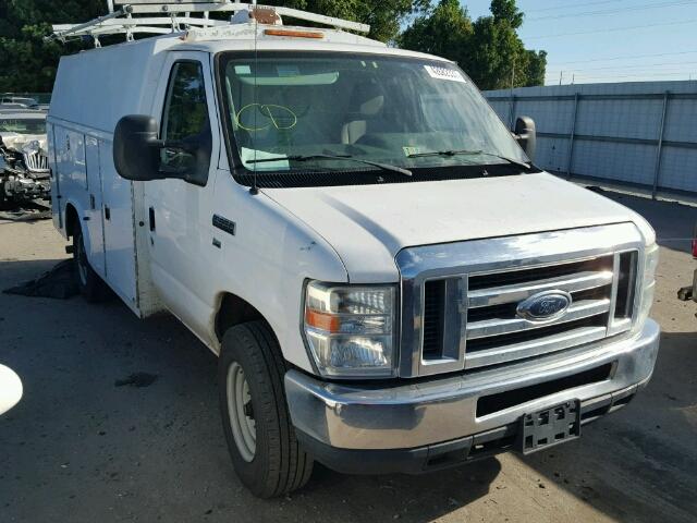 1FDSE35L29DA88890 - 2009 FORD ECONOLINE WHITE photo 1