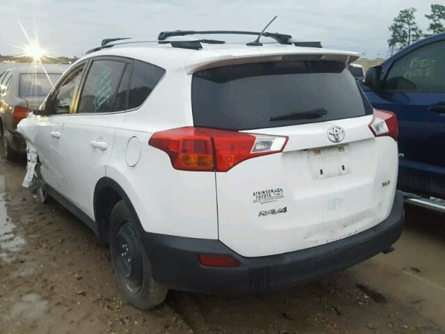 JTMWFREV1EJ021345 - 2014 TOYOTA RAV4 XLE WHITE photo 3