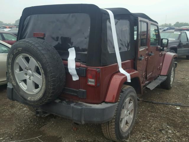 1J4GA59157L118391 - 2007 JEEP WRANGLER RED photo 4