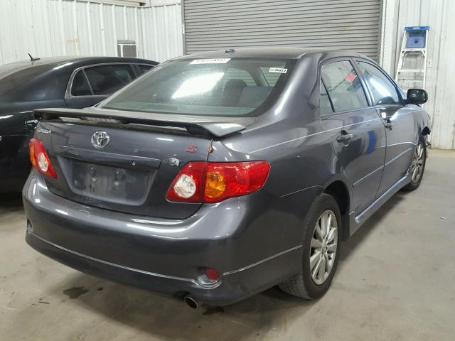 1NXBU4EE7AZ320866 - 2010 TOYOTA COROLLA BA GRAY photo 4