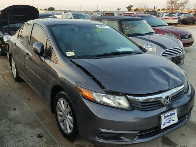 2HGFB2F87CH587909 - 2012 HONDA CIVIC GRAY photo 1