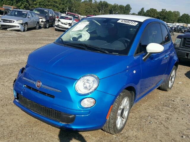 3C3CFFKR9HT600755 - 2017 FIAT 500 POP BLUE photo 2