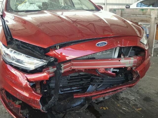 3FA6P0G74HR189228 - 2017 FORD FUSION RED photo 9