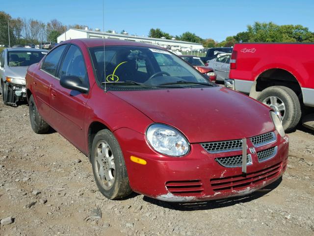 1B3ES56C84D579754 - 2004 DODGE NEON SXT RED photo 1