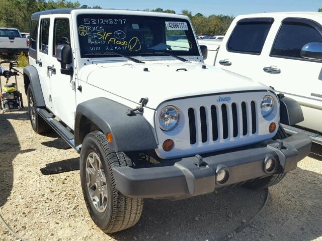 1C4BJWDG8CL222644 - 2012 JEEP WRANGLER U WHITE photo 1