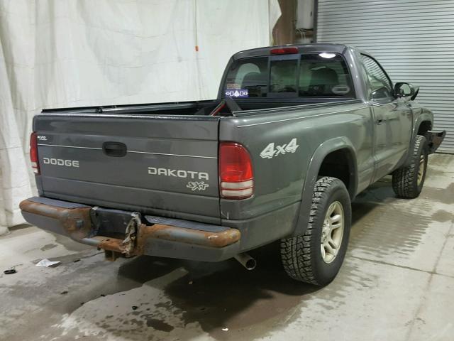 1D7GG16K94S654715 - 2004 DODGE DAKOTA SXT GRAY photo 4