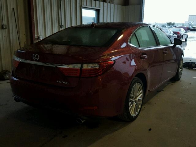 JTHBK1GG2D2051813 - 2013 LEXUS ES RED photo 4