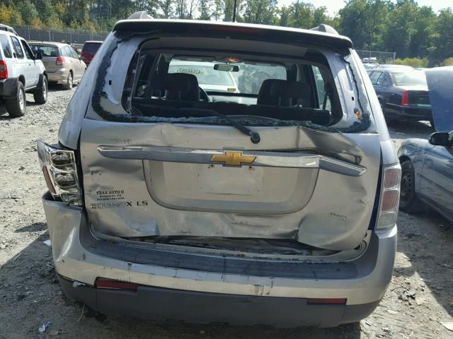 2CNDL23F576012484 - 2007 CHEVROLET EQUINOX LS SILVER photo 9