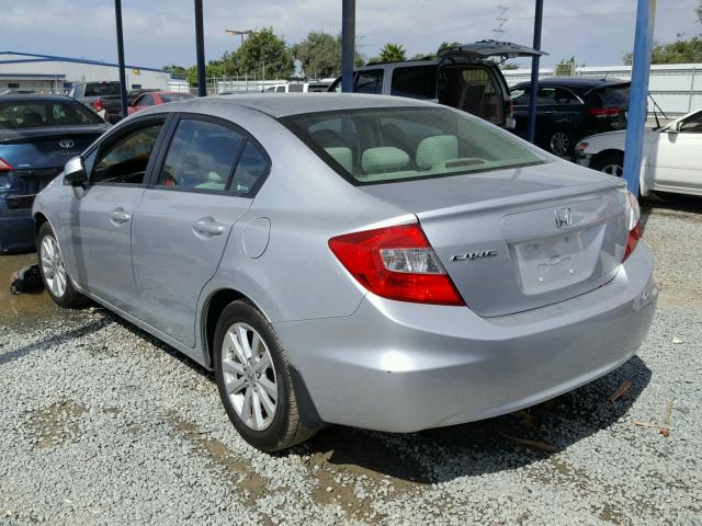 19XFB2F88CE315539 - 2012 HONDA CIVIC EX SILVER photo 3