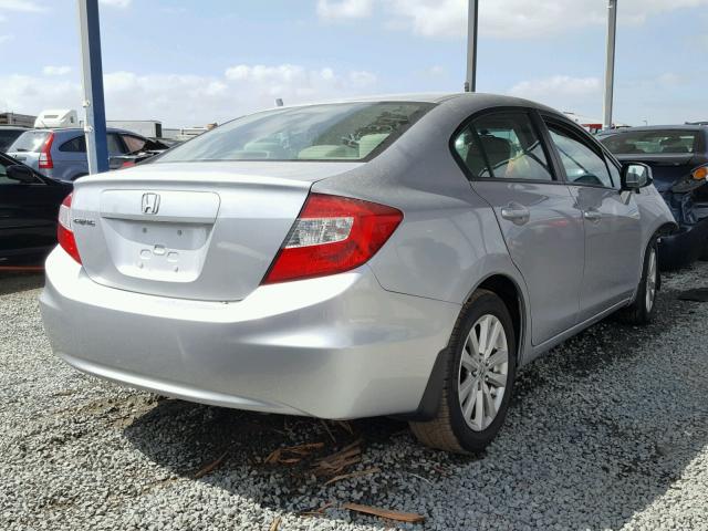 19XFB2F88CE315539 - 2012 HONDA CIVIC EX SILVER photo 4