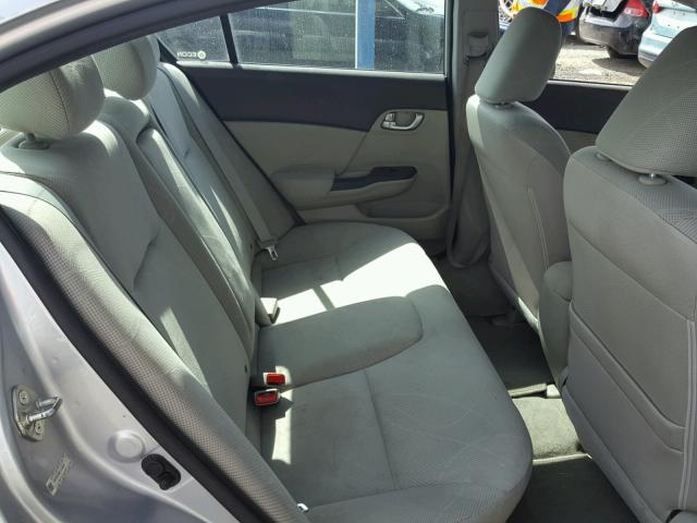 19XFB2F88CE315539 - 2012 HONDA CIVIC EX SILVER photo 6