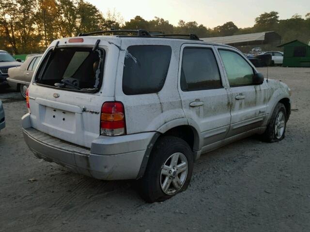 1FMCU96H26KA52578 - 2006 FORD ESCAPE HEV WHITE photo 4