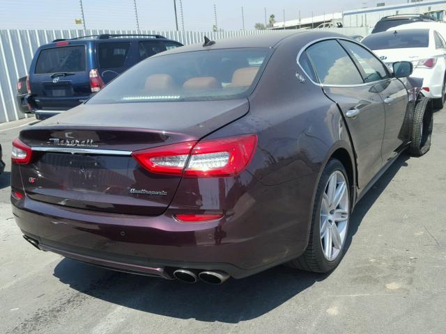 ZAM56RRA4G1190776 - 2016 MASERATI QUATTROPOR RED photo 4