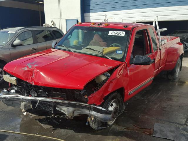 1GTHC39N9SE537840 - 1995 GMC SIERRA C35 RED photo 2