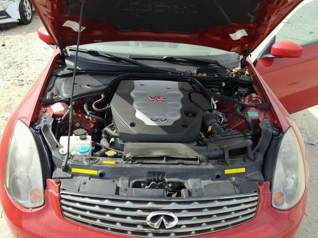 JNKCV54E64M809193 - 2004 INFINITI G35 RED photo 7