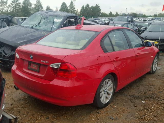 WBAVB13526K001495 - 2006 BMW 325 RED photo 4