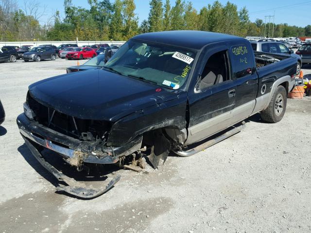 1GCEK19B36Z110085 - 2006 CHEVROLET SILVERADO BLACK photo 2