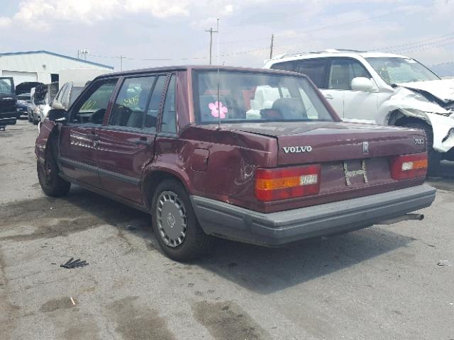 YV1FA8849M2524412 - 1991 VOLVO 740 MAROON photo 3