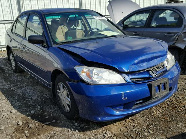 1HGES16385L018809 - 2005 HONDA CIVIC BLUE photo 1