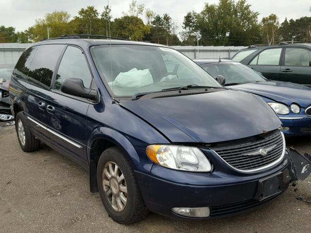 2C4GP54LX3R327396 - 2003 CHRYSLER TOWN & COU BLUE photo 1