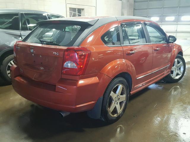 1B3HB78K77D219991 - 2007 DODGE CALIBER R/ ORANGE photo 4