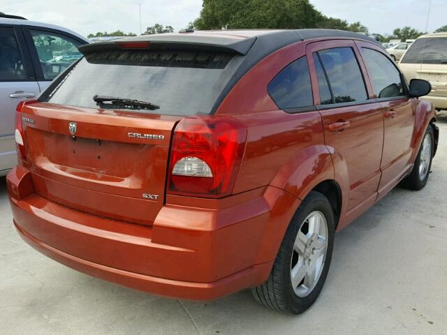 1B3HB48A79D107829 - 2009 DODGE CALIBER SX ORANGE photo 4