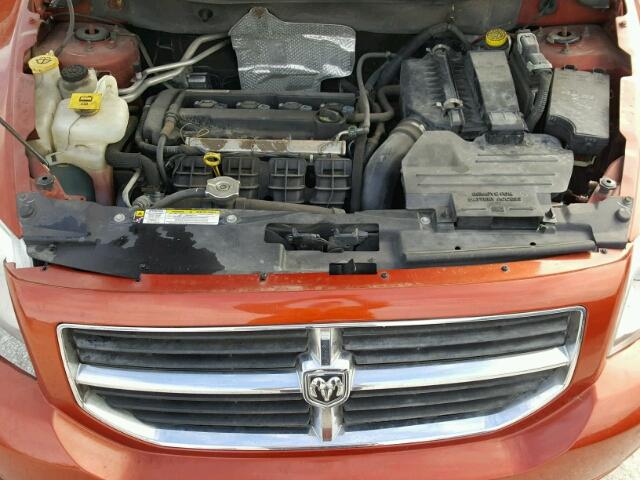 1B3HB48A79D107829 - 2009 DODGE CALIBER SX ORANGE photo 7