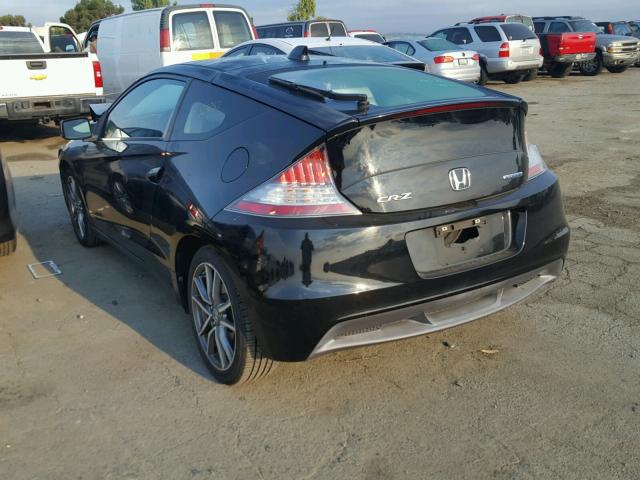 JHMZF1D60BS009152 - 2011 HONDA CR-Z EX BLACK photo 3