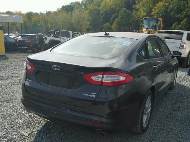 3FA6P0LU5GR154496 - 2016 FORD FUSION SE BLACK photo 4