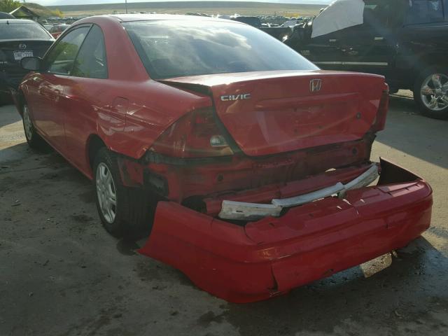 1HGEM21612L045881 - 2002 HONDA CIVIC LX RED photo 4