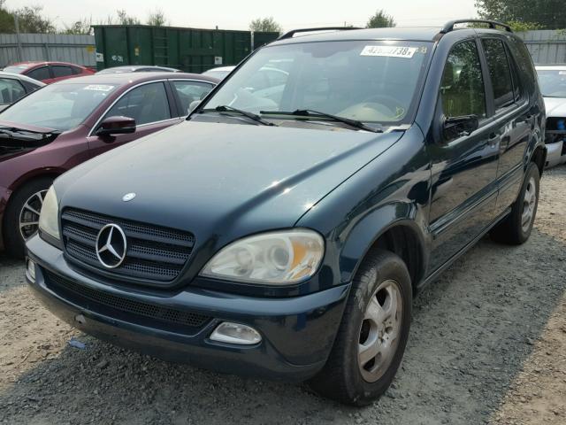 4JGAB57E33A437448 - 2003 MERCEDES-BENZ ML 350 GREEN photo 2