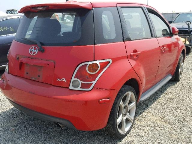 JTKKT624350095091 - 2005 TOYOTA SCION XA RED photo 4