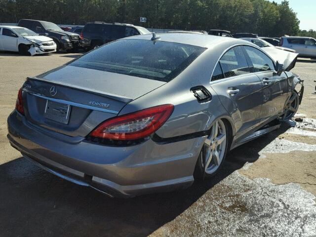 WDDLJ7DB1CA026707 - 2012 MERCEDES-BENZ CLS GRAY photo 4