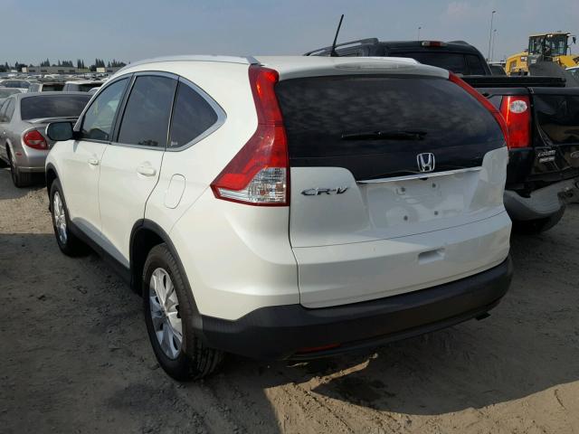 5J6RM3H79CL006570 - 2012 HONDA CR-V EXL WHITE photo 3