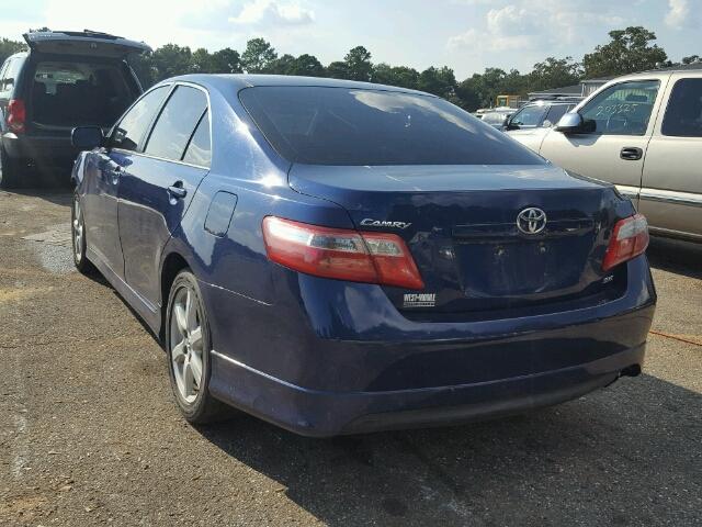 4T1BE46K19U324599 - 2009 TOYOTA CAMRY BASE BLUE photo 3