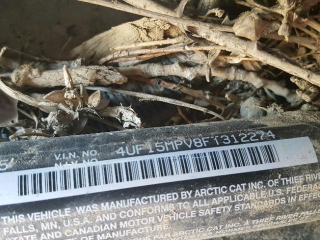 4UF15MPV8FT312274 - 2015 ARCTIC CAT ARTIC CAT Սև լուսանկար 10