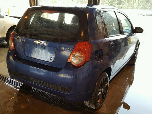 KL1TD66E19B306625 - 2009 CHEVROLET AVEO LS BLUE photo 4