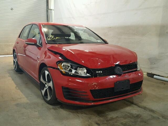 3VW4T7AU2FM028484 - 2015 VOLKSWAGEN GTI RED photo 1