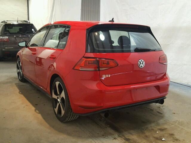 3VW4T7AU2FM028484 - 2015 VOLKSWAGEN GTI RED photo 3