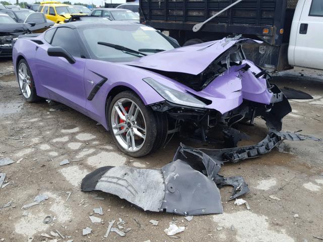 1G1YD2D78F5116142 - 2015 CHEVROLET CORVETTE S PURPLE photo 1