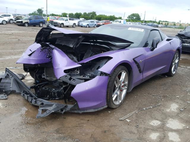 1G1YD2D78F5116142 - 2015 CHEVROLET CORVETTE S PURPLE photo 2